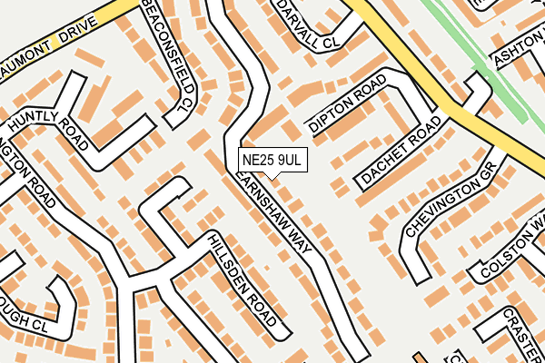 NE25 9UL map - OS OpenMap – Local (Ordnance Survey)