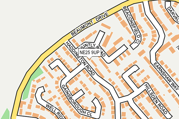 NE25 9UP map - OS OpenMap – Local (Ordnance Survey)