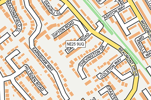 NE25 9UQ map - OS OpenMap – Local (Ordnance Survey)