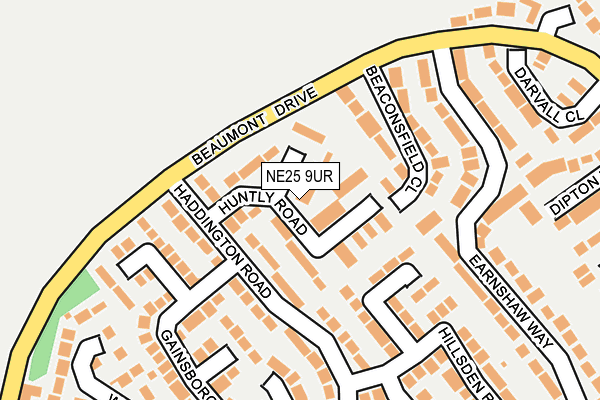 NE25 9UR map - OS OpenMap – Local (Ordnance Survey)