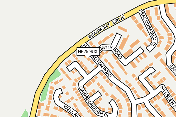 NE25 9UX map - OS OpenMap – Local (Ordnance Survey)