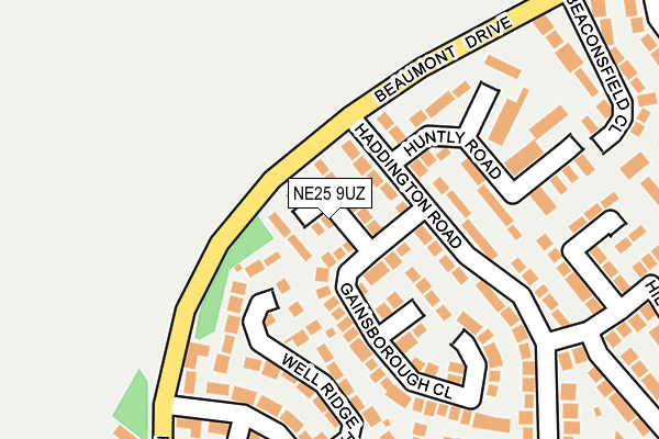 NE25 9UZ map - OS OpenMap – Local (Ordnance Survey)