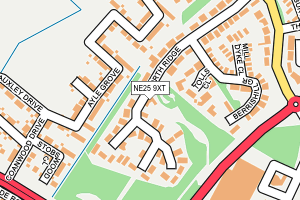 NE25 9XT map - OS OpenMap – Local (Ordnance Survey)