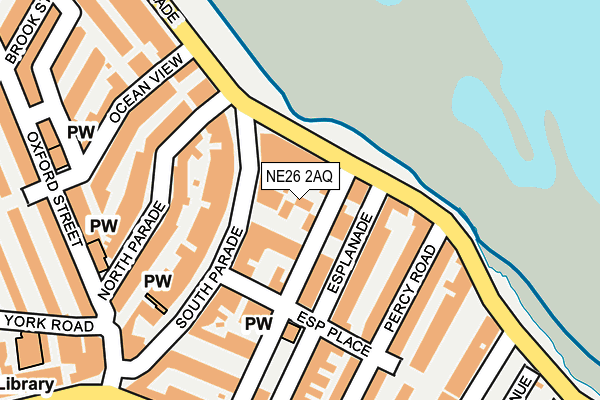 NE26 2AQ map - OS OpenMap – Local (Ordnance Survey)