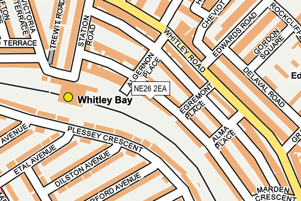 NE26 2EA map - OS OpenMap – Local (Ordnance Survey)