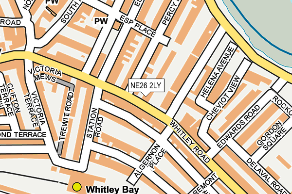 NE26 2LY map - OS OpenMap – Local (Ordnance Survey)