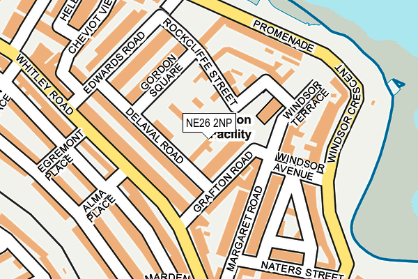 NE26 2NP map - OS OpenMap – Local (Ordnance Survey)