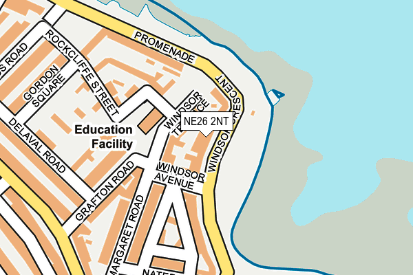 NE26 2NT map - OS OpenMap – Local (Ordnance Survey)