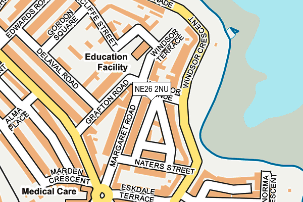 NE26 2NU map - OS OpenMap – Local (Ordnance Survey)