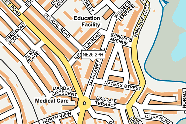 NE26 2PH map - OS OpenMap – Local (Ordnance Survey)