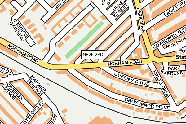 NE26 2SD map - OS OpenMap – Local (Ordnance Survey)