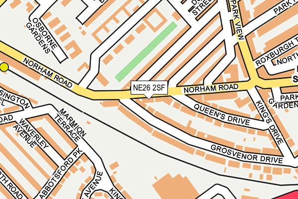 NE26 2SF map - OS OpenMap – Local (Ordnance Survey)