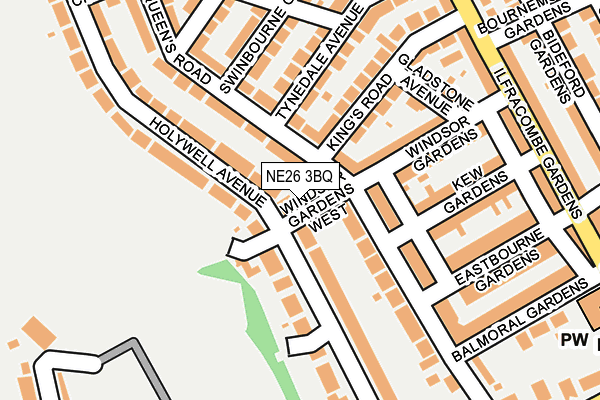NE26 3BQ map - OS OpenMap – Local (Ordnance Survey)