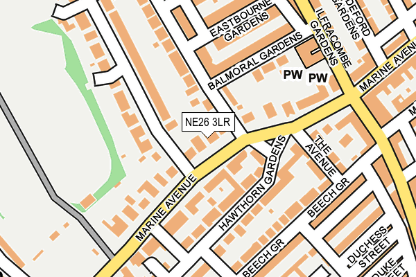 NE26 3LR map - OS OpenMap – Local (Ordnance Survey)