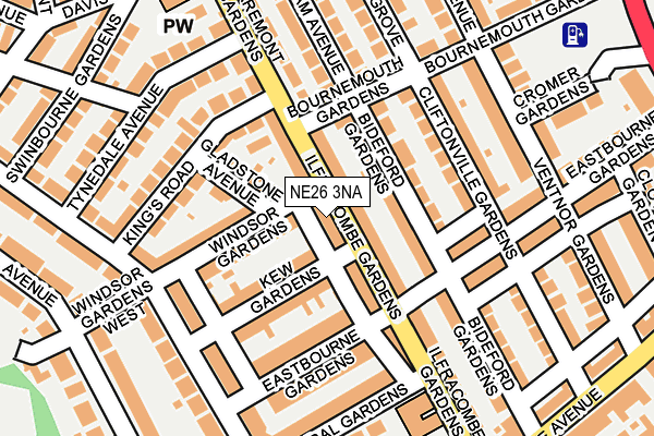 NE26 3NA map - OS OpenMap – Local (Ordnance Survey)