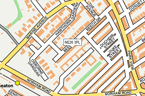 NE26 3PL map - OS OpenMap – Local (Ordnance Survey)