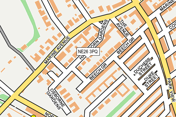 NE26 3PQ map - OS OpenMap – Local (Ordnance Survey)