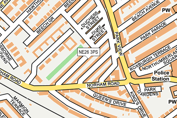 NE26 3PS map - OS OpenMap – Local (Ordnance Survey)