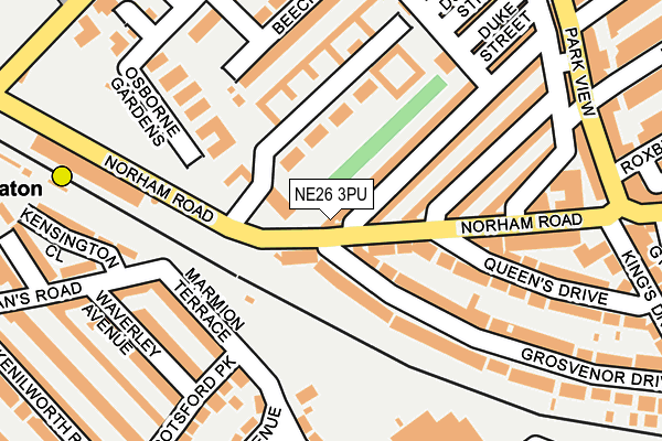 NE26 3PU map - OS OpenMap – Local (Ordnance Survey)