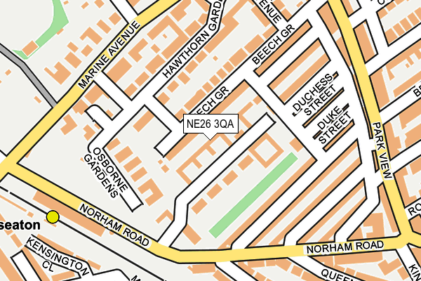 NE26 3QA map - OS OpenMap – Local (Ordnance Survey)