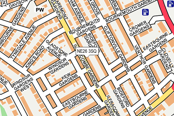 NE26 3SQ map - OS OpenMap – Local (Ordnance Survey)