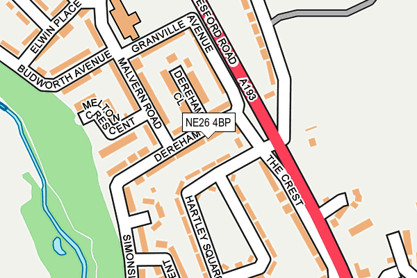 NE26 4BP map - OS OpenMap – Local (Ordnance Survey)