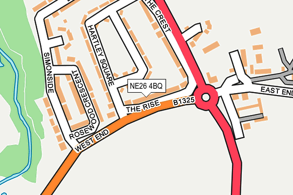NE26 4BQ map - OS OpenMap – Local (Ordnance Survey)