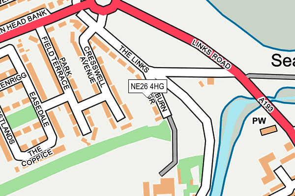 NE26 4HG map - OS OpenMap – Local (Ordnance Survey)