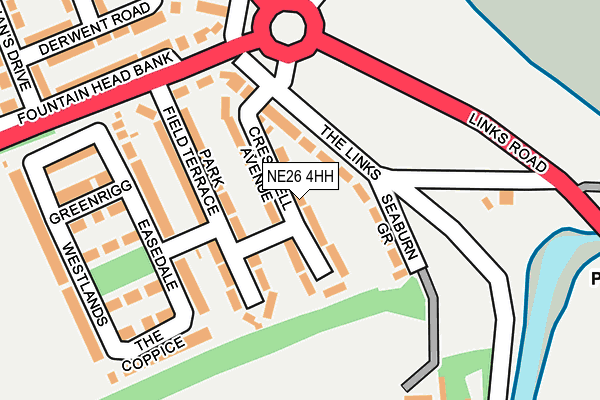 NE26 4HH map - OS OpenMap – Local (Ordnance Survey)