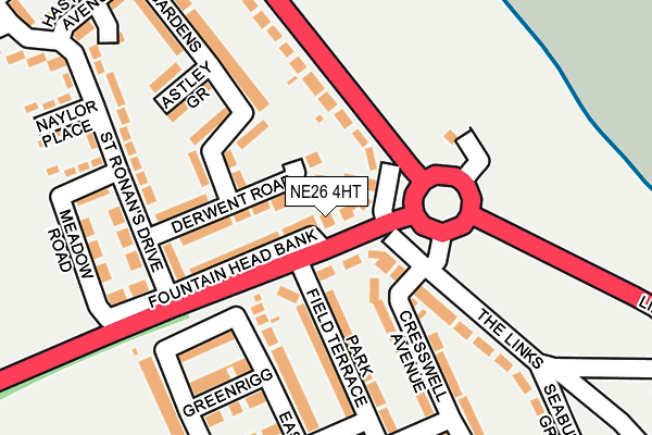 NE26 4HT map - OS OpenMap – Local (Ordnance Survey)