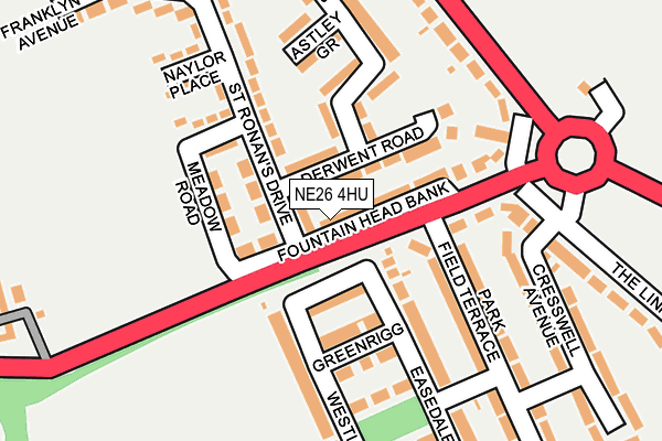 NE26 4HU map - OS OpenMap – Local (Ordnance Survey)