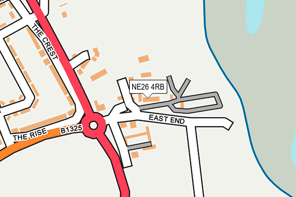 NE26 4RB map - OS OpenMap – Local (Ordnance Survey)