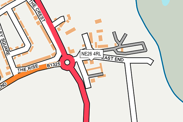 NE26 4RL map - OS OpenMap – Local (Ordnance Survey)