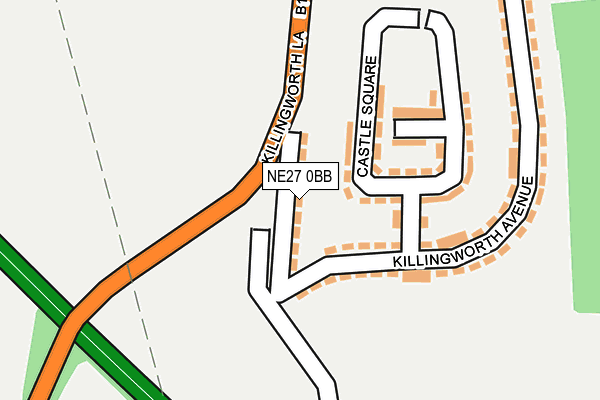 NE27 0BB map - OS OpenMap – Local (Ordnance Survey)