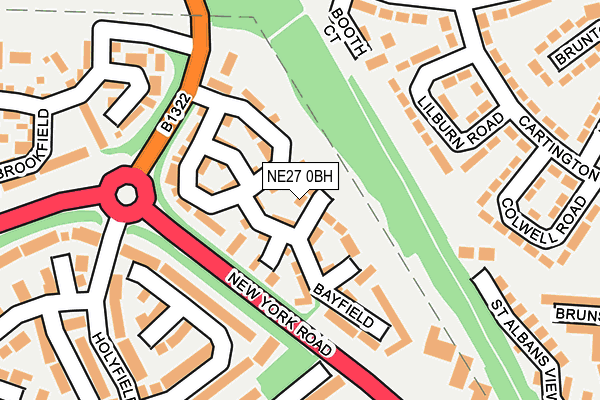 NE27 0BH map - OS OpenMap – Local (Ordnance Survey)