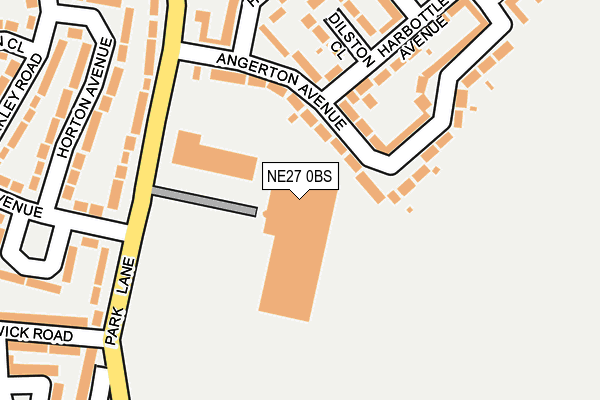 NE27 0BS map - OS OpenMap – Local (Ordnance Survey)