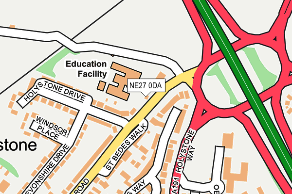 Map of HOLYSTONE LEISURE LTD at local scale