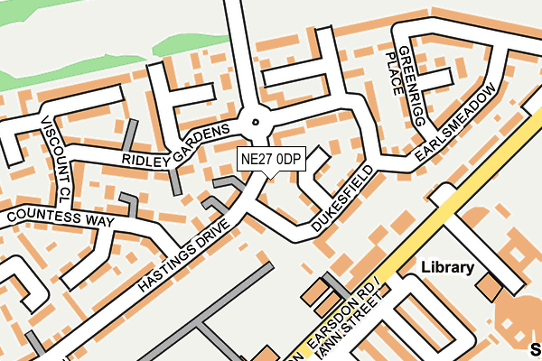 NE27 0DP map - OS OpenMap – Local (Ordnance Survey)