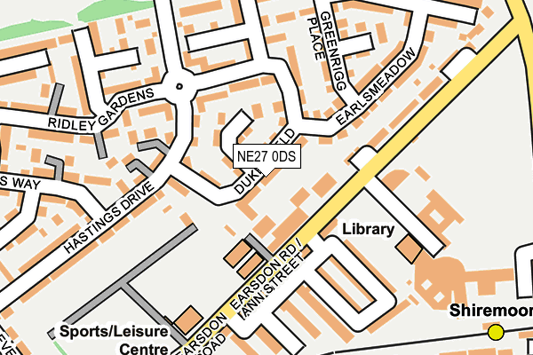 NE27 0DS map - OS OpenMap – Local (Ordnance Survey)