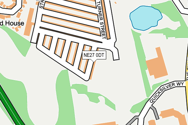 NE27 0DT map - OS OpenMap – Local (Ordnance Survey)
