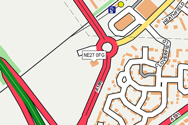 NE27 0FG map - OS OpenMap – Local (Ordnance Survey)
