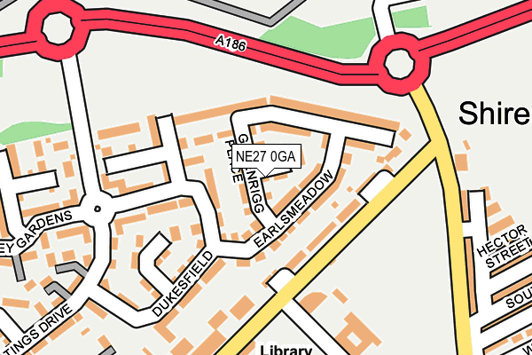 NE27 0GA map - OS OpenMap – Local (Ordnance Survey)