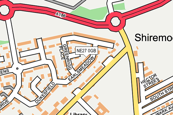 NE27 0GB map - OS OpenMap – Local (Ordnance Survey)