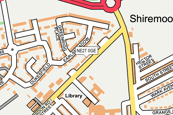 NE27 0GE map - OS OpenMap – Local (Ordnance Survey)