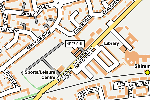 NE27 0HU map - OS OpenMap – Local (Ordnance Survey)