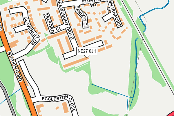 NE27 0JH map - OS OpenMap – Local (Ordnance Survey)