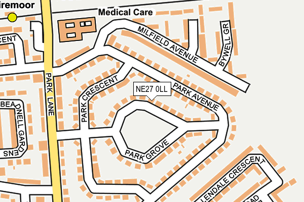 NE27 0LL map - OS OpenMap – Local (Ordnance Survey)