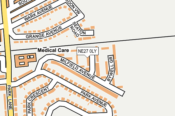 NE27 0LY map - OS OpenMap – Local (Ordnance Survey)