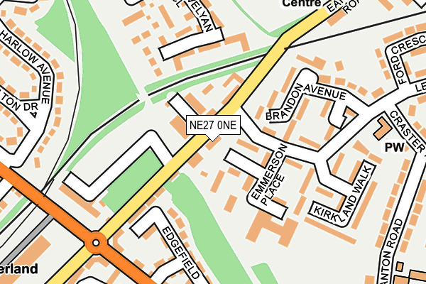 NE27 0NE map - OS OpenMap – Local (Ordnance Survey)
