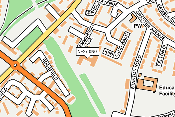 NE27 0NG map - OS OpenMap – Local (Ordnance Survey)